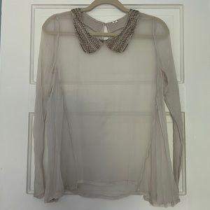 Chan Luu Embellished Collar Top